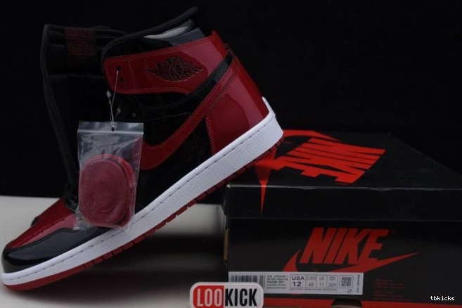 Cheap TBK Patent 1 Air OG Bred 555088-063 Jordan High 0702